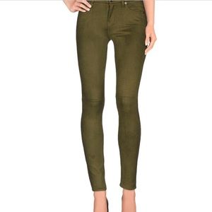 7 For All Mankind/Suede Snakeskin Print Skinnies